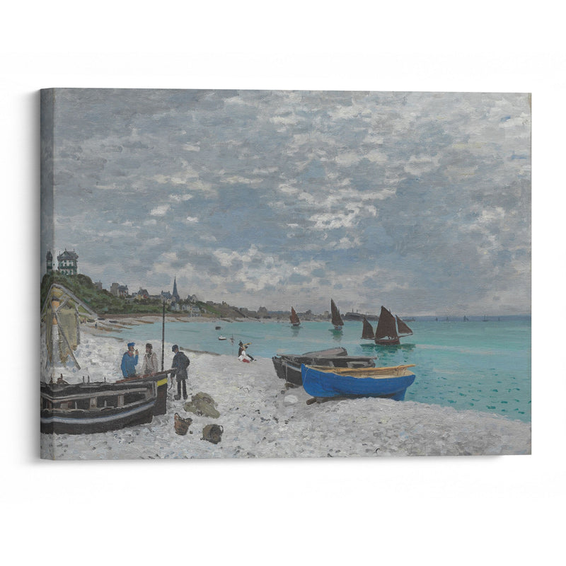 The Beach at Sainte-Adresse (1867) - Claude Monet - Canvas Print