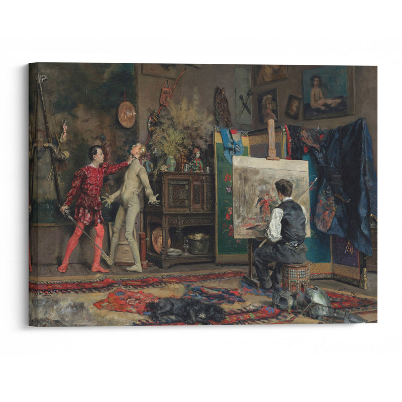 In The Artist’s Studio (1875) - Julius Leblanc Stewart - Canvas Print