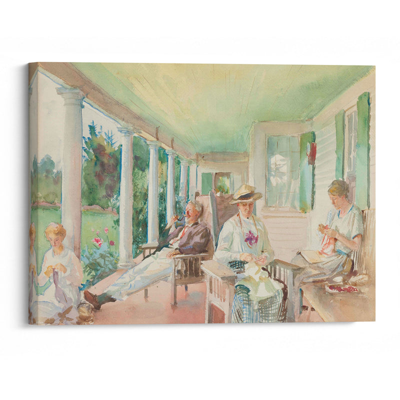 On the Verandah (1920) - John Singer Sargent - Canvas Print