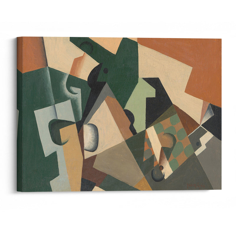 Glass and Checkerboard (c. 1917) - Juan Gris - Canvas Print