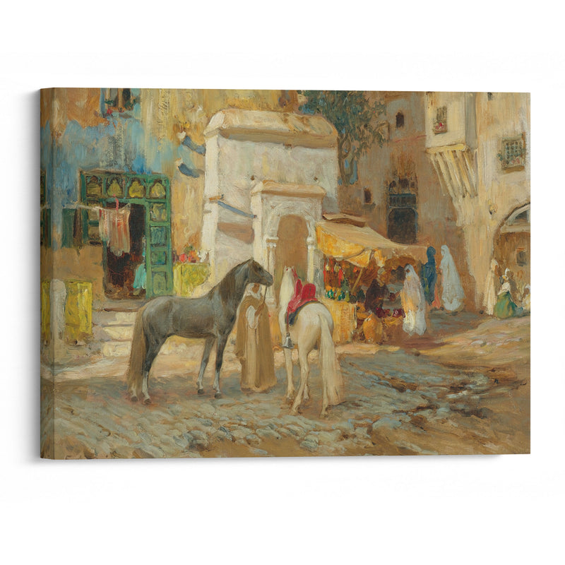 The Market Square - Frederick Arthur Bridgman - Canvas Print