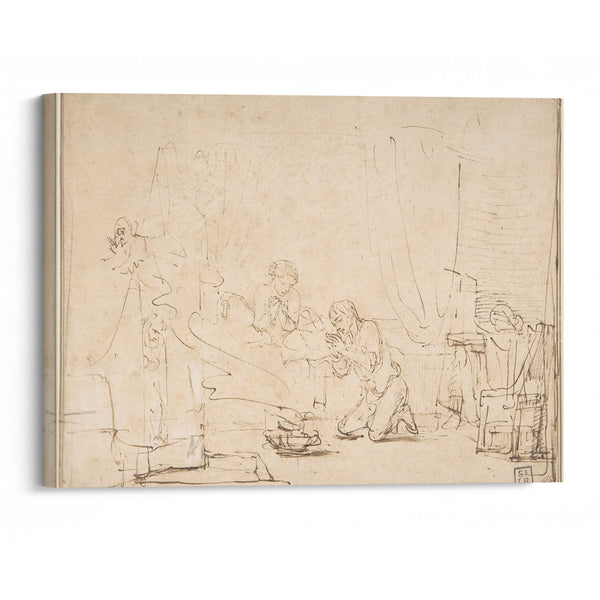 The Wedding Night of Tobias and Sarah (1640–49) - Rembrandt van Rijn - Canvas Print