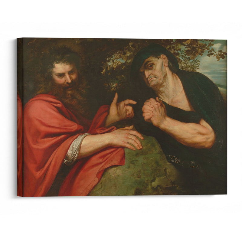 Democritus and Heraclitus (1603) - Peter Paul Rubens - Canvas Print