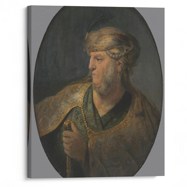 Bust of a man in Oriental costume (1633) - Rembrandt van Rijn - Canvas Print