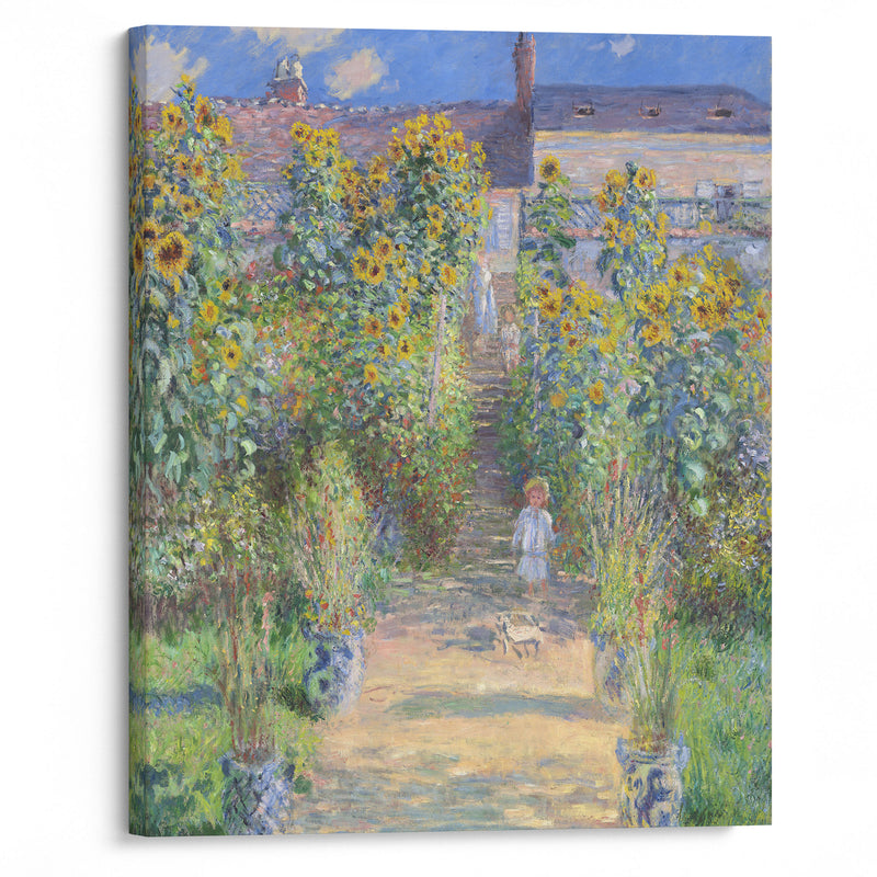 The Artist’s Garden at Vétheuil (1881) - Claude Monet - Canvas Print