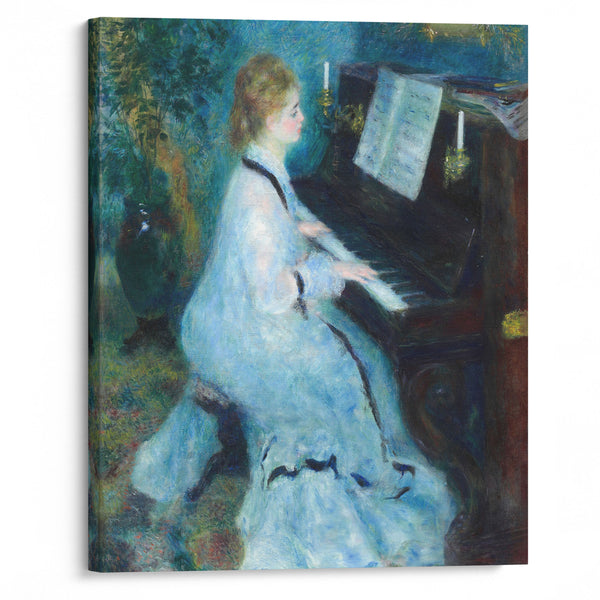 Woman at the Piano (1875) - Pierre-Auguste Renoir - Canvas Print