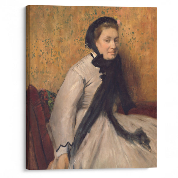 Portrait of a Woman in Gray (ca. 1865) - Edgar Degas - Canvas Print