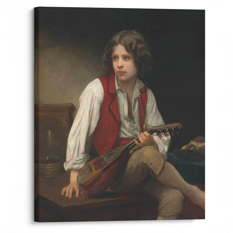 Italien à la mandoline (1870) - William Bouguereau - Canvas Print