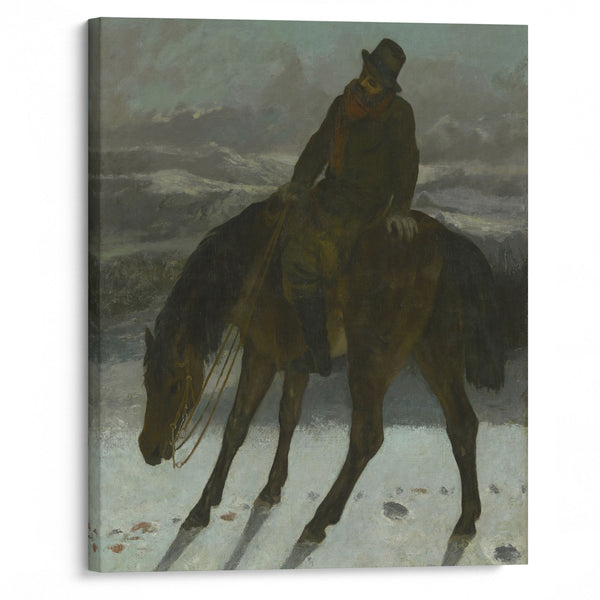 Hunter on Horseback (ca. 1864) - Gustave Courbet - Canvas Print