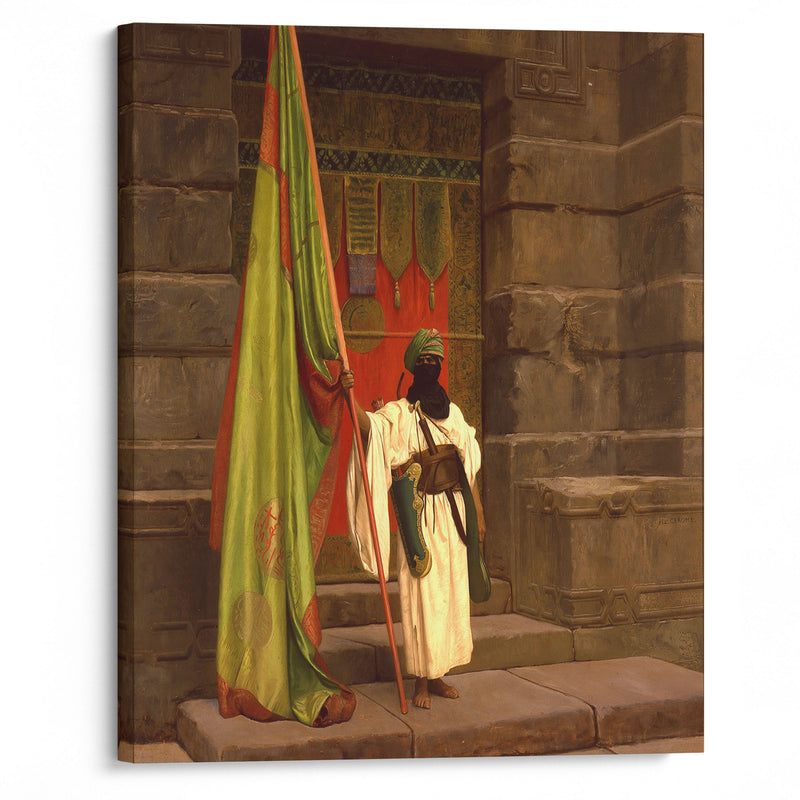 The Standing Bearer, Unfolding The Holy Flag (1876) - Jean-Léon Gérôme - Canvas Print