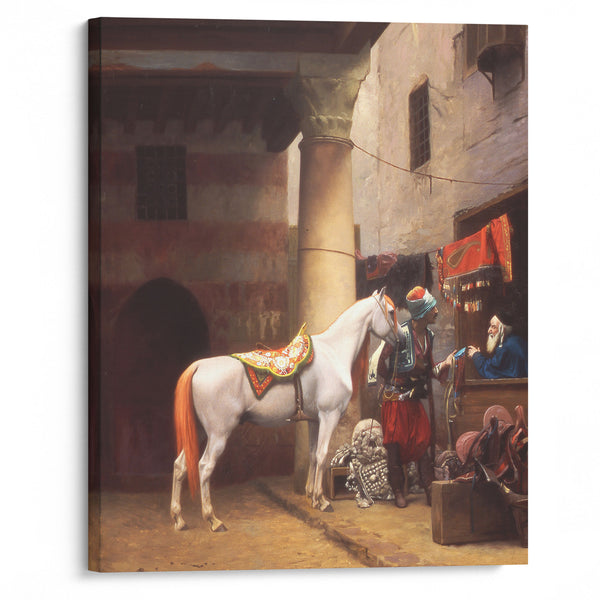 The Saddle Bazaar, Cairo (1883) - Jean-Léon Gérôme - Canvas Print