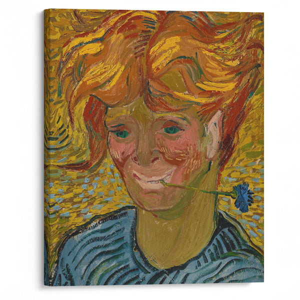 Jeune homme au bleuet (1890) - Vincent van Gogh - Canvas Print