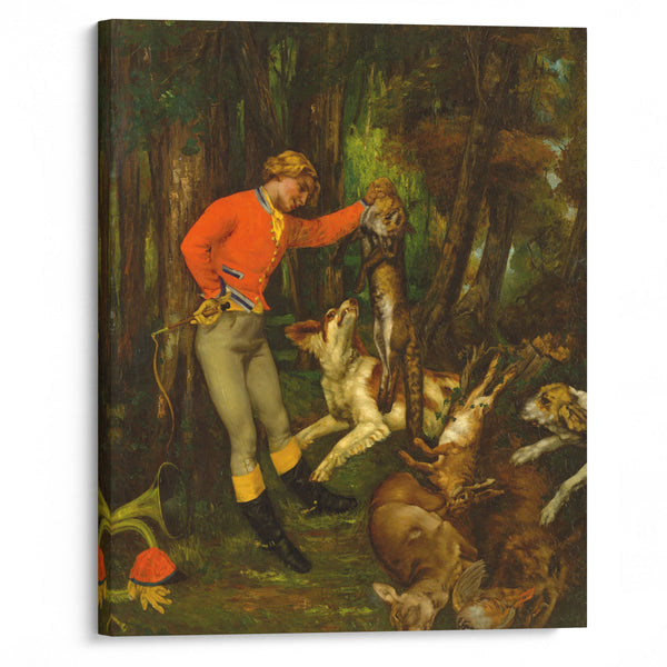 After the Hunt (ca. 1859) - Gustave Courbet - Canvas Print