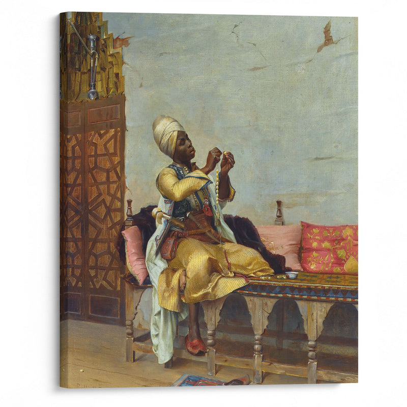 Stringing Pearls (1882) - Theodoros Ralli - Canvas Print