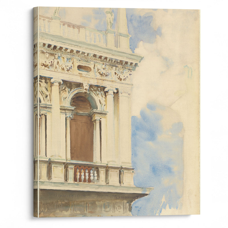 A Corner of the Library in Venice (1904-1907) - John Singer Sargent - Canvas Print