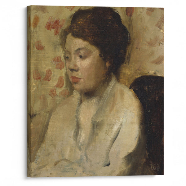 Portrait of a Young Woman (ca. 1885) - Edgar Degas - Canvas Print