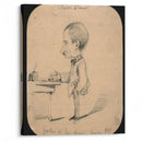 Caricature of a Man Standing by Desk (1855) - Claude Monet - Canvas Print