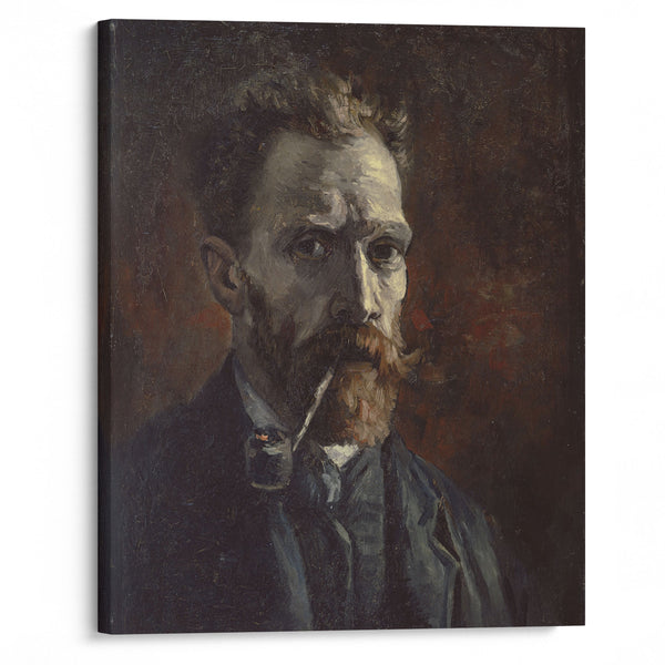 Self-portrait with pipe (1886) - Vincent van Gogh - Canvas Print