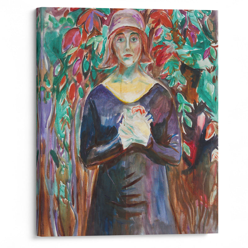 Model in the Garden (1930) - Edvard Munch - Canvas Print