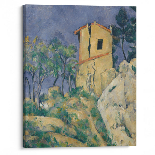 The House with the Cracked Walls (1892–94) - Paul Cézanne - Canvas Print