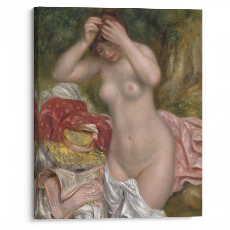 Bather Arranging Her Hair (1893) - Pierre-Auguste Renoir - Canvas Print