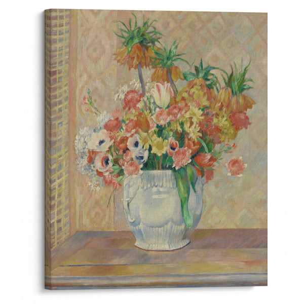 Still Life; Flowers (1885) - Pierre-Auguste Renoir - Canvas Print