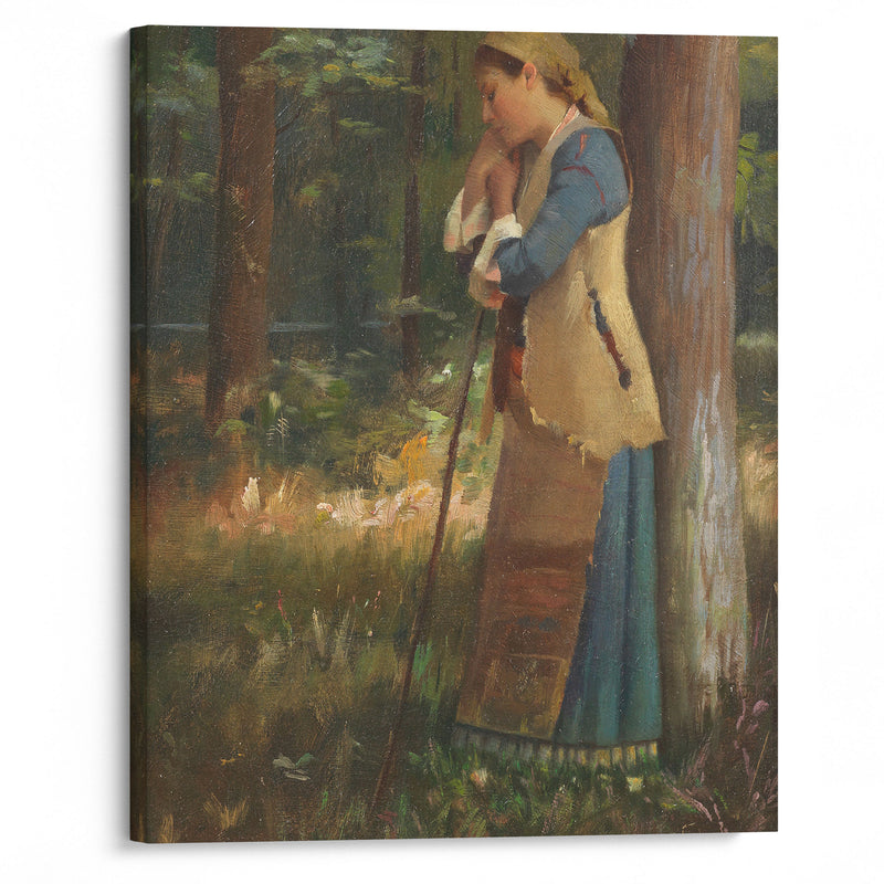Resting shepherdess - Theodoros Ralli - Canvas Print