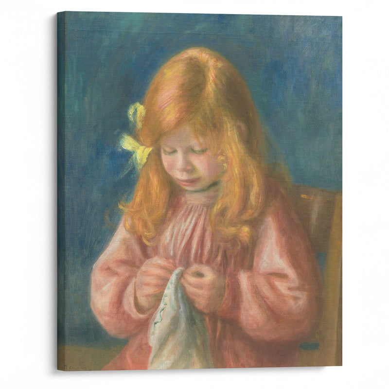 Jean Renoir Sewing (1899-1900) - Pierre-Auguste Renoir - Canvas Print