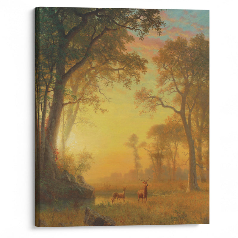 Light In The Forest - Albert Bierstadt - Canvas Print