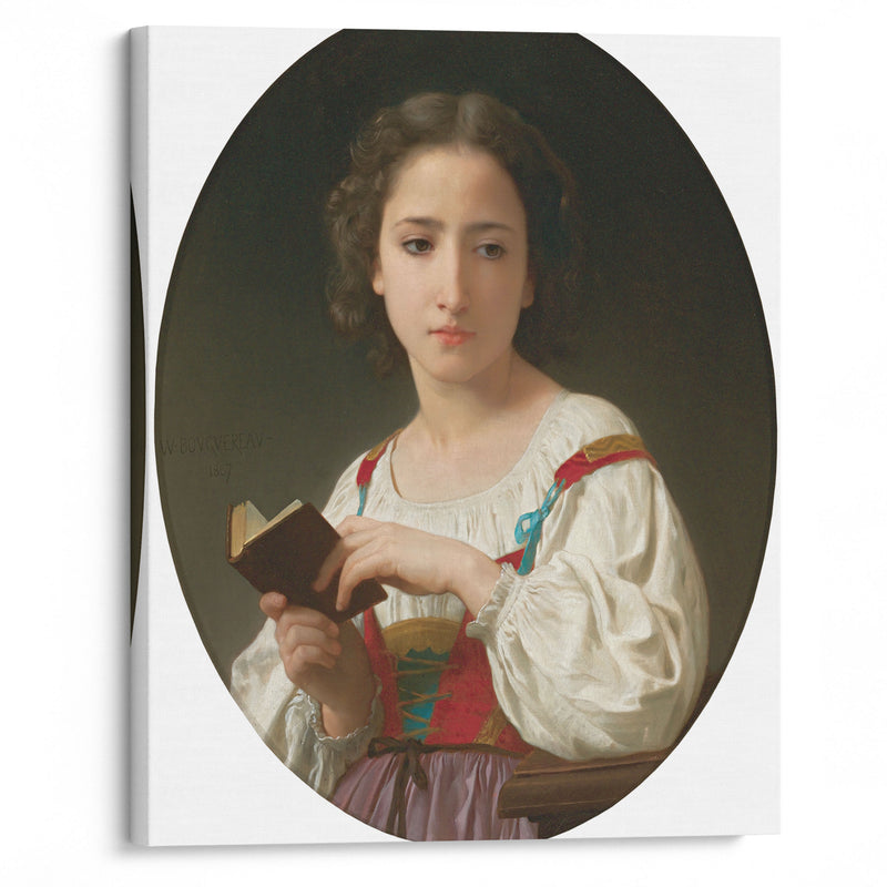 Le Livre D’heures (1867) - William Bouguereau - Canvas Print