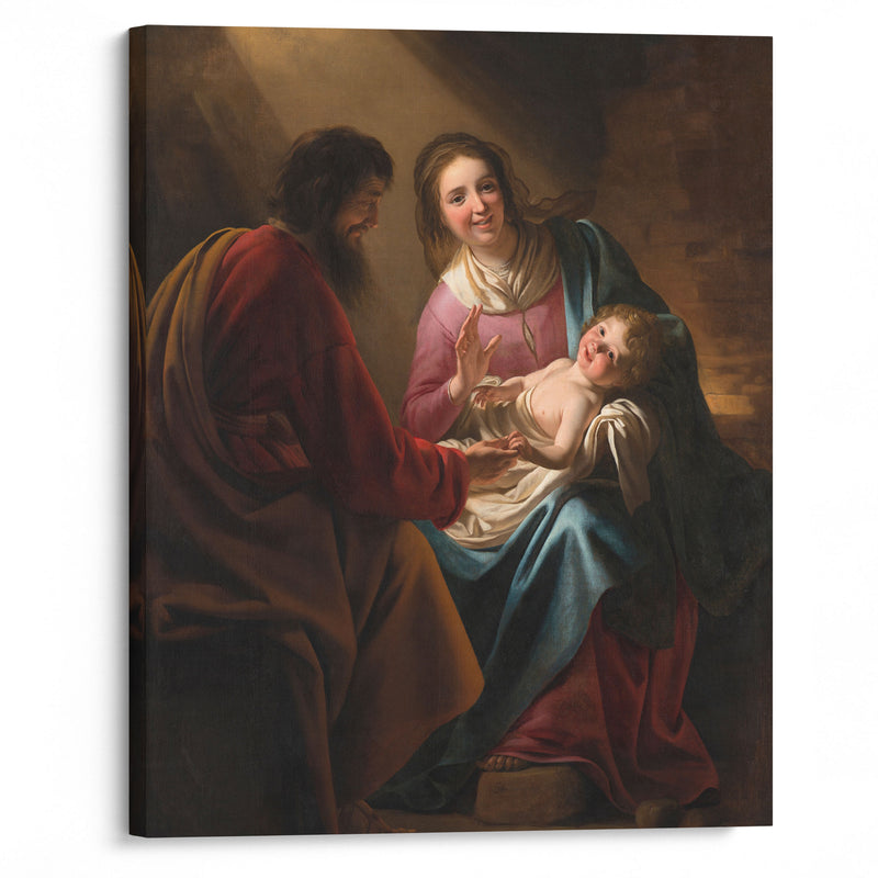 The Holy Family (1632) - Gerard van Honthorst - Canvas Print