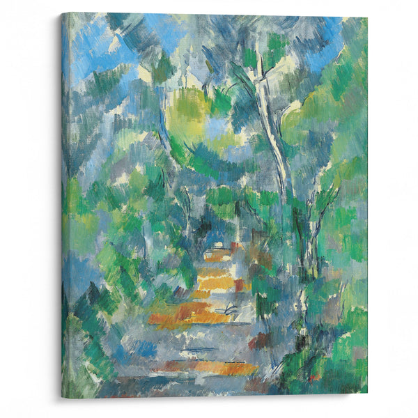 Forest Scene (Path from Mas Jolie to Château noir) (1900-1902) - Paul Cézanne - Canvas Print