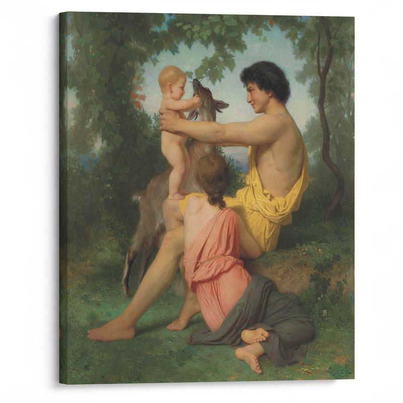 Idylle; famille antique - William Bouguereau - Canvas Print