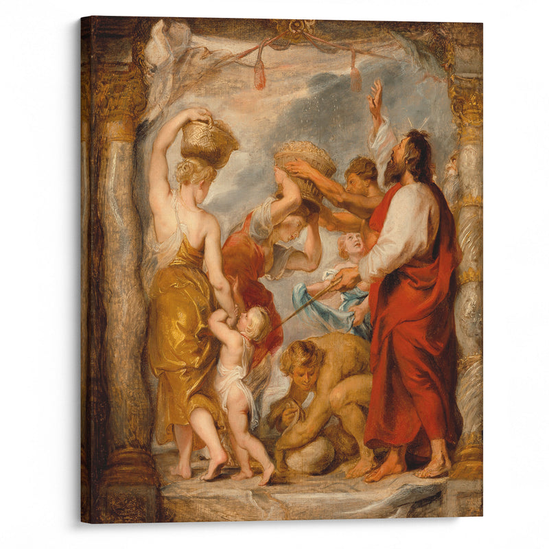 The Israelites Gathering Manna in the Desert (circa 1626-1627) - Peter Paul Rubens - Canvas Print