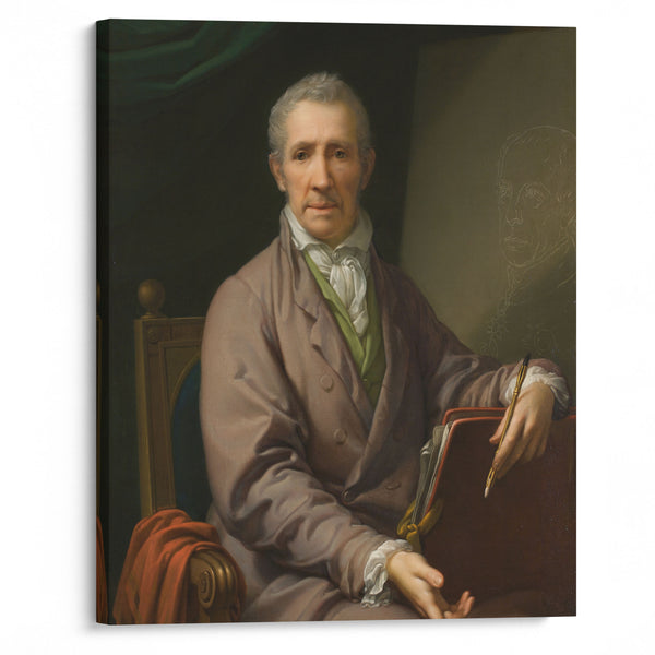 Selbstbildnis an der Staffelei (1828) - Johann Baptist von Lampi the Elder - Canvas Print