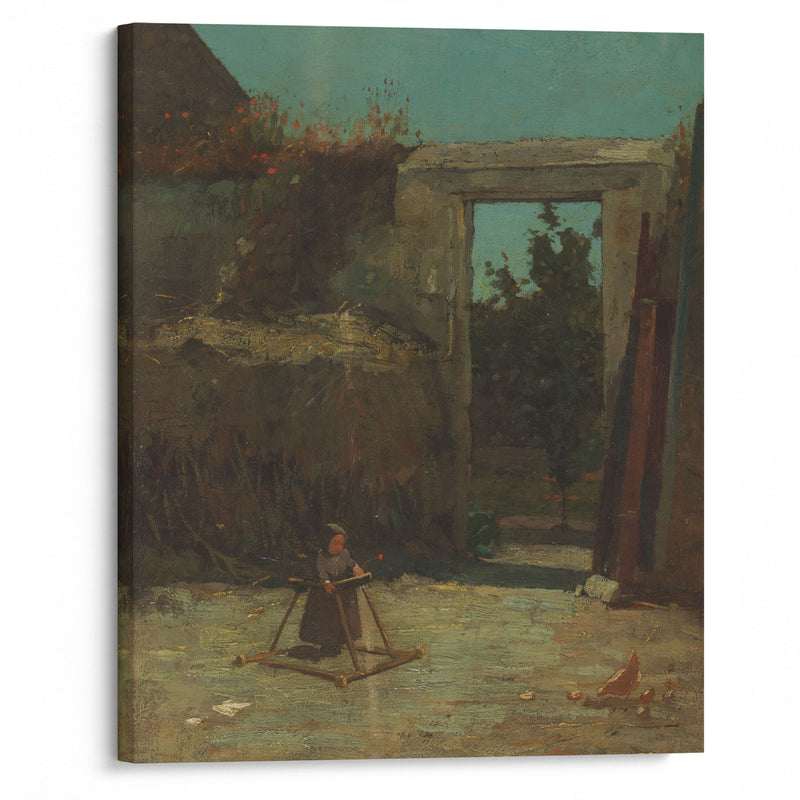 French Farmyard (1867) - Winslow Homer - Canvas Print