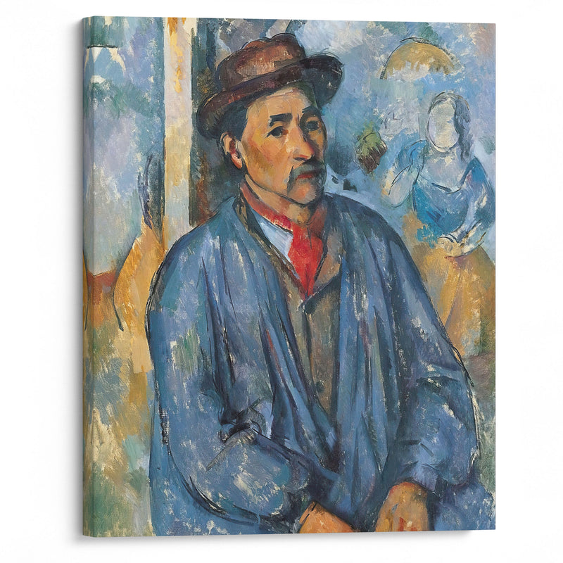 Man in a Blue Smock (c. 1896–97) - Paul Cézanne - Canvas Print