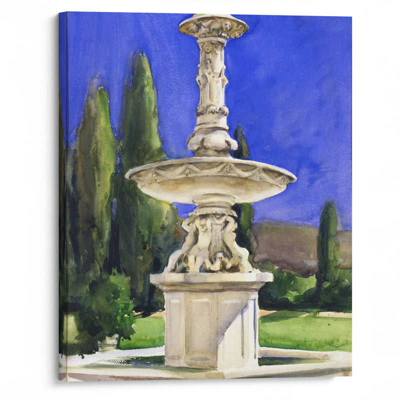 Marble Fountain in Italy (ca. 1907) - John Singer Sargent - Canvas Print