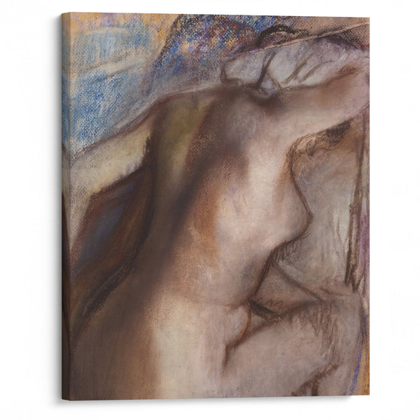 After the bath, woman drying herself (1884-1886) - Edgar Degas - Canvas Print