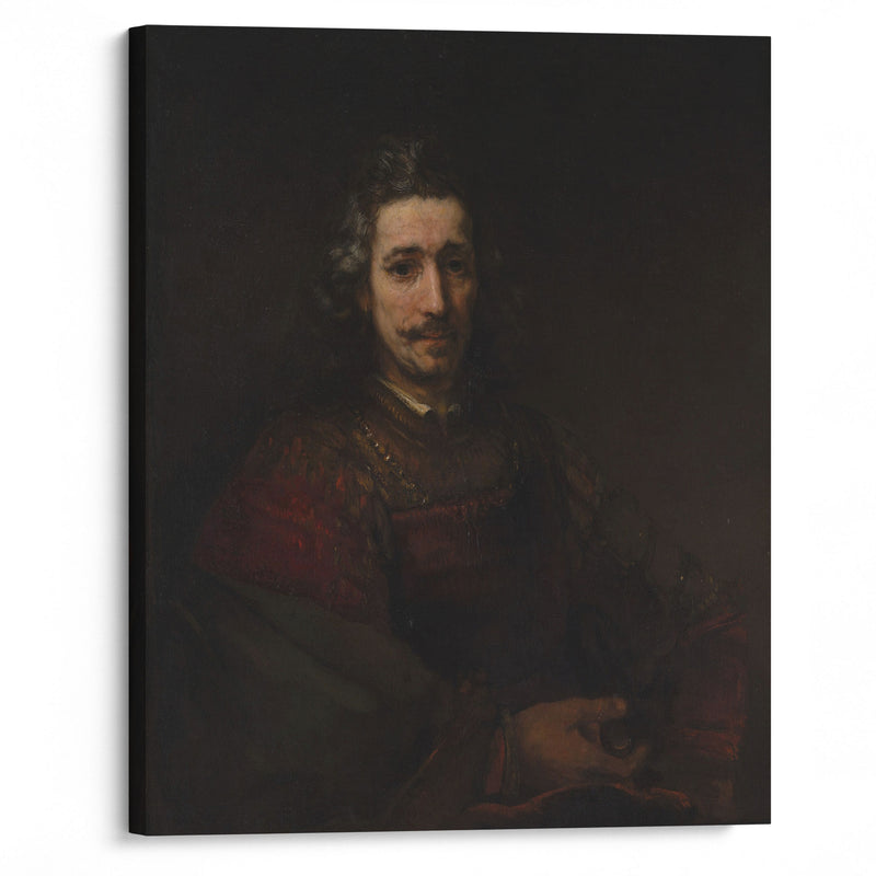 Man with a Magnifying Glass (early 1660s) - Rembrandt van Rijn - Canvas Print