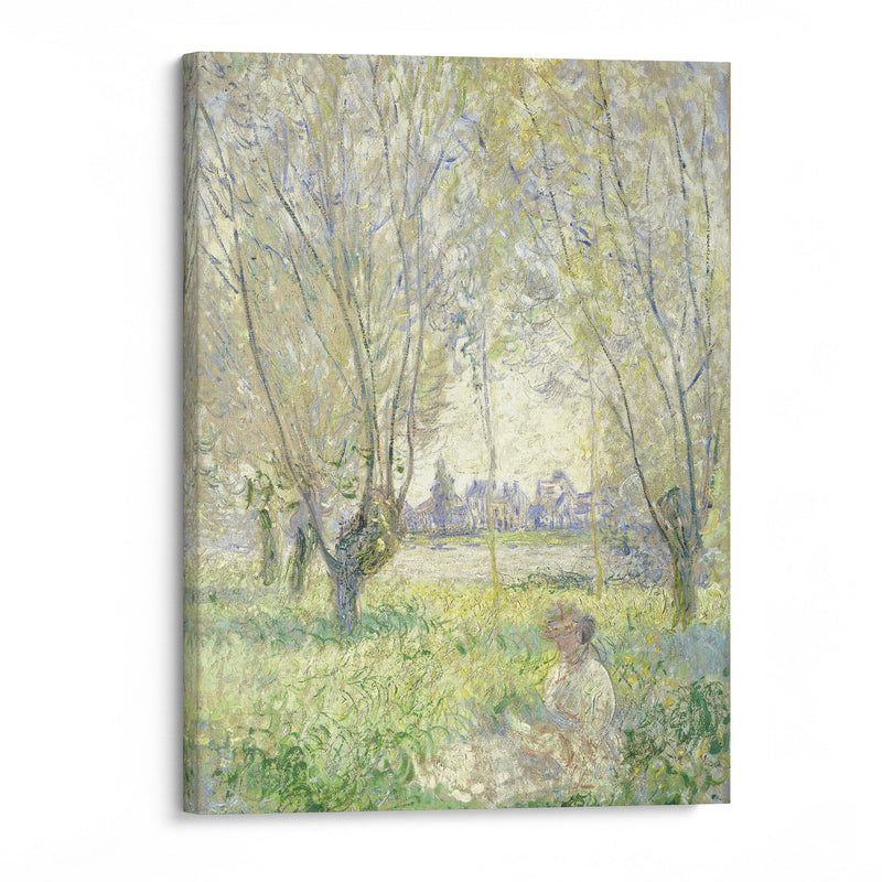 Woman Seated under the Willows (1880) - Claude Monet - Canvas Print