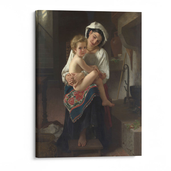 Young Mother Gazing at Her Child (1871) - William Bouguereau - Canvas Print