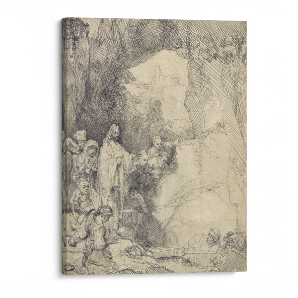 The Raising of Lazarus (1642) - Rembrandt van Rijn - Canvas Print