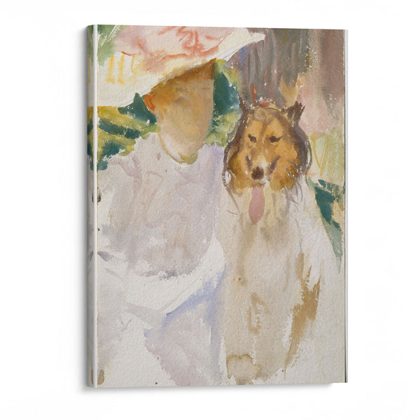 Woman with Collie (after 1890) - John Singer Sargent - Canvas Print