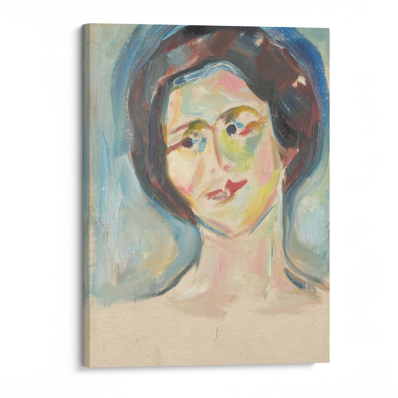 Portrait of Model (1922–23) - Edvard Munch - Canvas Print