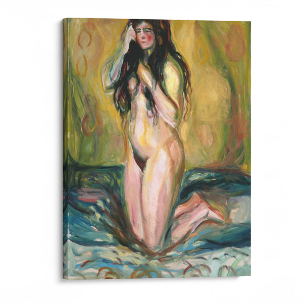 Kneeling Nude (1910s) - Edvard Munch - Canvas Print