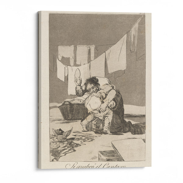 Si quebró el Cantaro. (Yes he broke the pot.) (1796-1797) - Francisco de Goya - Canvas Print