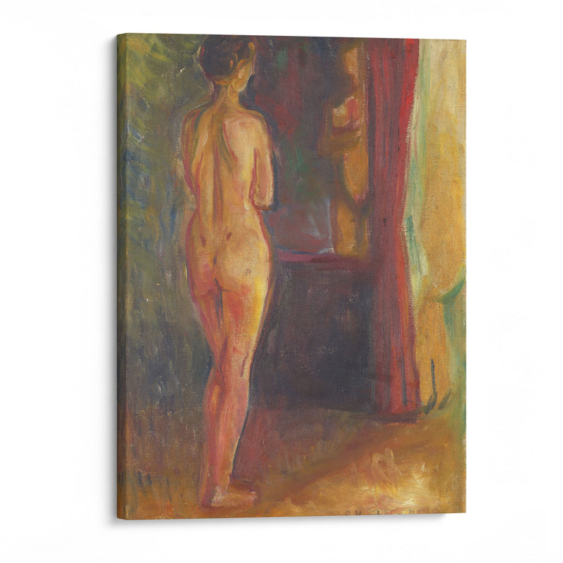 Nude in Front of the Mirror (1902) - Edvard Munch - Canvas Print