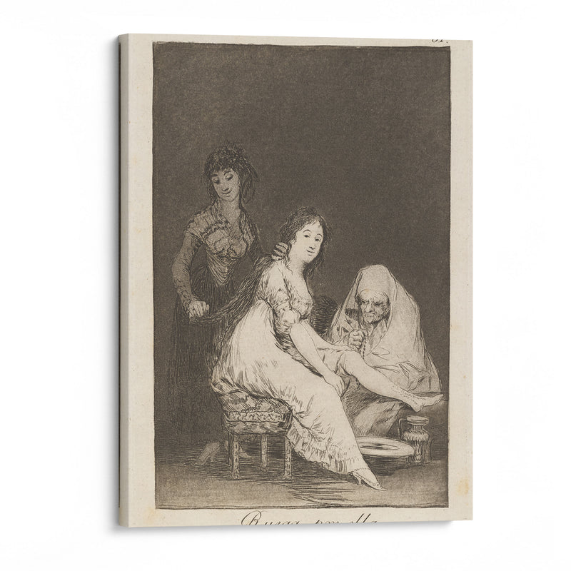 Ruega por ella. (She prays for her.) (1796-1797) - Francisco de Goya - Canvas Print