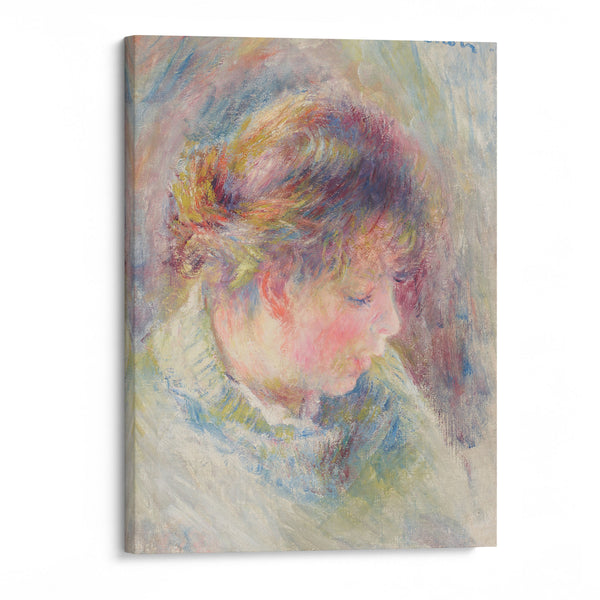 Tête de jeune fille (1878) - Pierre-Auguste Renoir - Canvas Print